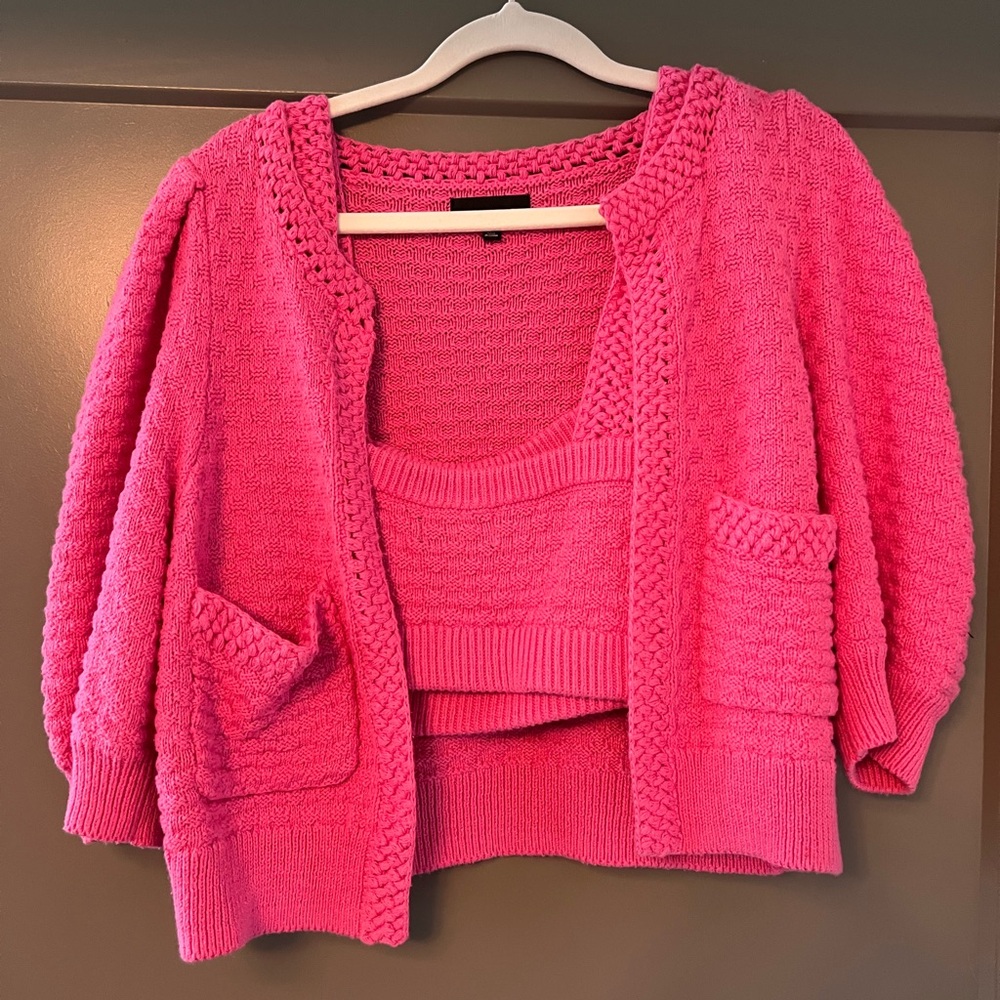 Majorelle Pink Knit Women's Sweater Set